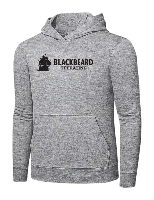 Light Grey Heather 7.8 oz Ring Spun Hooded Sweatshirt w/Blackbeard Logo
