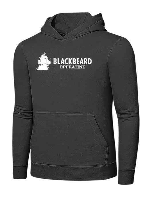 Charcoal 7.8 oz Ring Spun Hooded Sweatshirt w/Blackbeard Logo