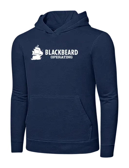 Navy 7.8 oz Ring Spun Hooded Sweatshirt w/Blackbeard Logo