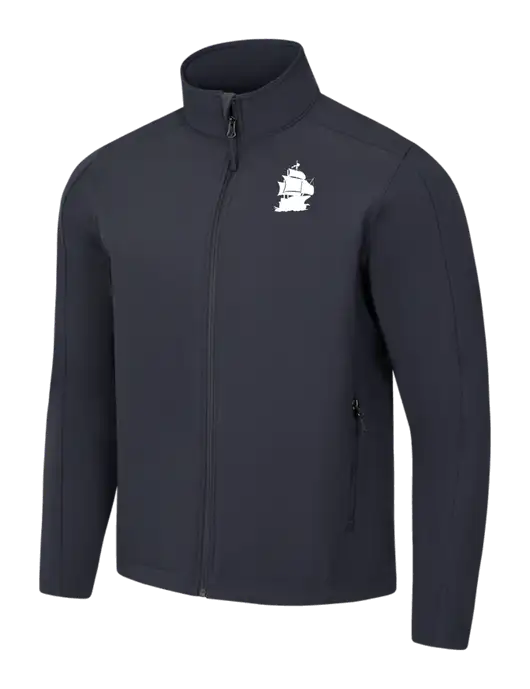 Charcoal Grey Core Soft Shell Jacket w/Blackbeard Logo