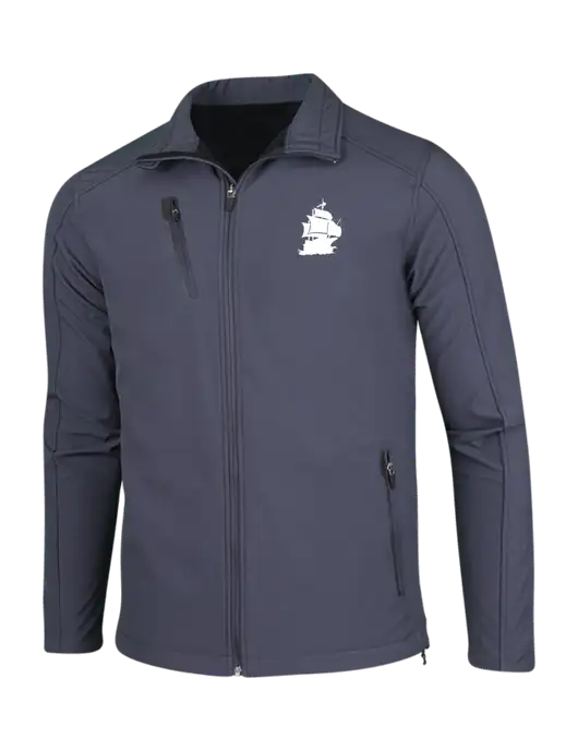Dark Grey Welded Softshell Jacket w/Blackbeard Logo