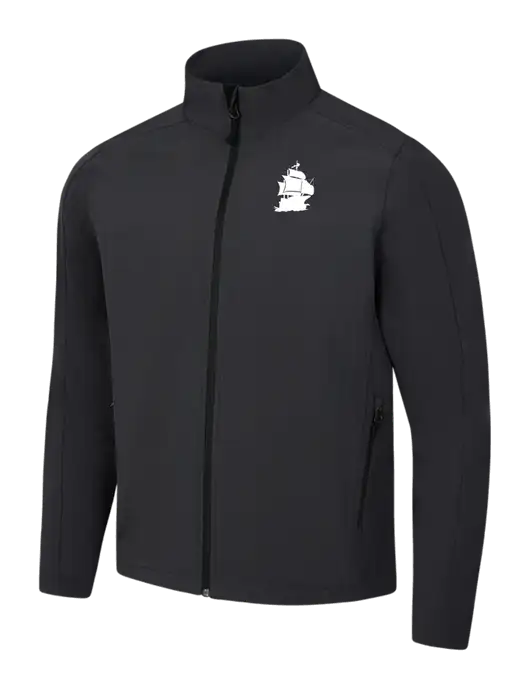 Black Charcoal Heather Core Soft Shell Jacket w/Blackbeard Logo