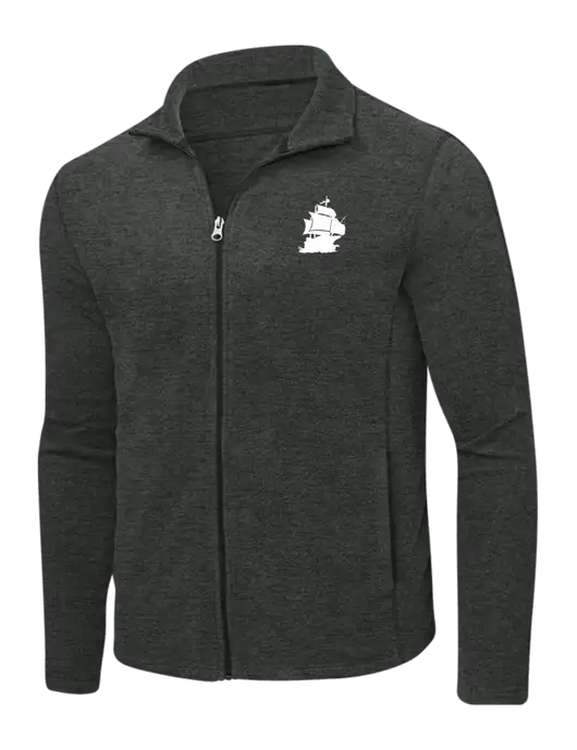 Charcoal Heather Microfleece Full-Zip Jacket w/Blackbeard Logo