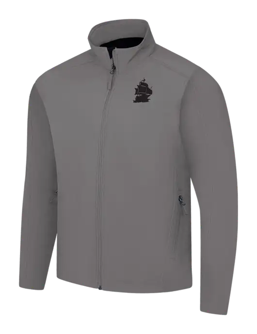 Medium Grey Core Soft Shell Jacket w/Blackbeard Logo