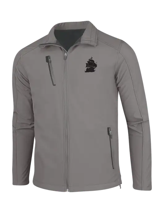 Medium Grey Welded Softshell Jacket w/Blackbeard Logo