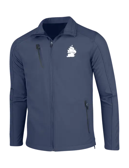 Navy Welded Softshell Jacket w/Blackbeard Logo