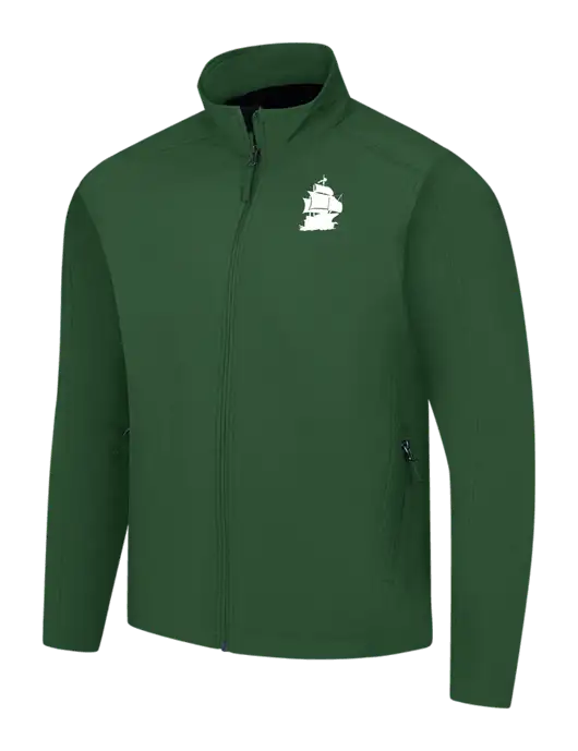 Dark Green Core Soft Shell Jacket w/Blackbeard Logo