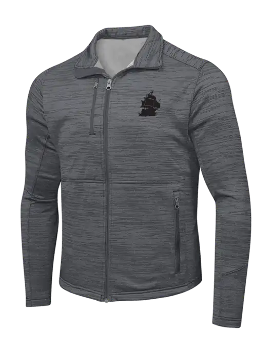 Medium Grey Digi Stripe Fleece Jacket w/Blackbeard Logo