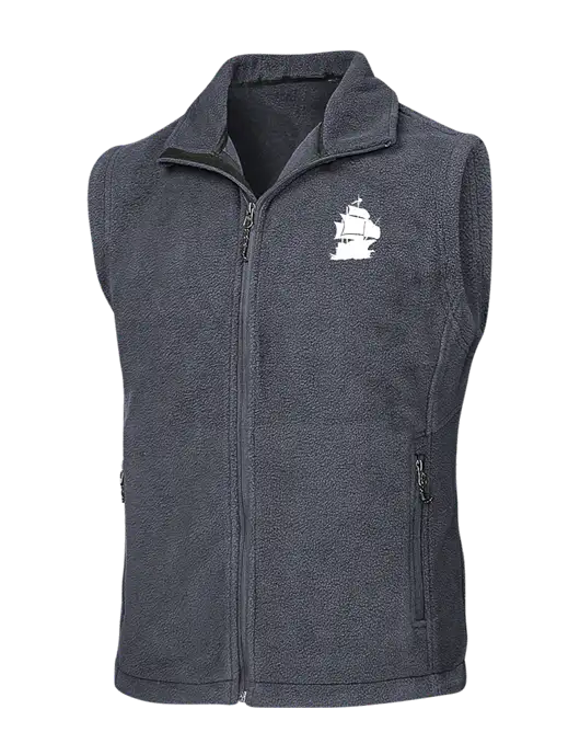 Dark Grey Fleece Vest w/Blackbeard Logo