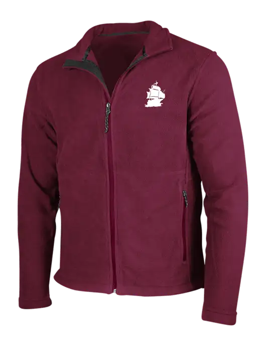 Maroon Fleece Jacket w/Blackbeard Logo