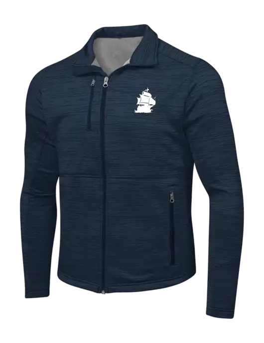 Navy Digi Stripe Fleece Jacket w/Blackbeard Logo