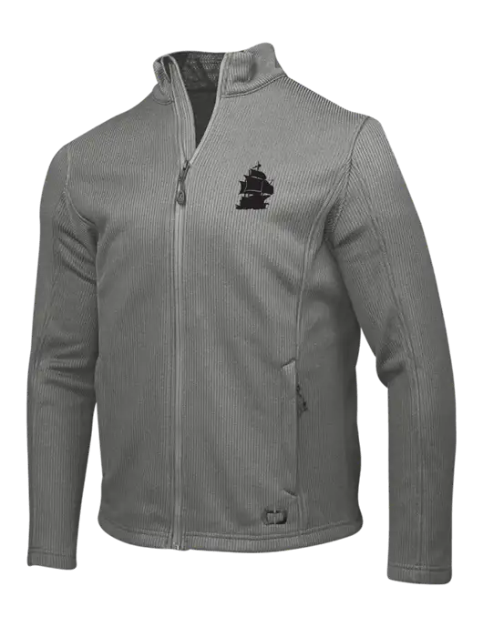 OGIO Medium Grey Grit Fleece Jacket w/Blackbeard Logo