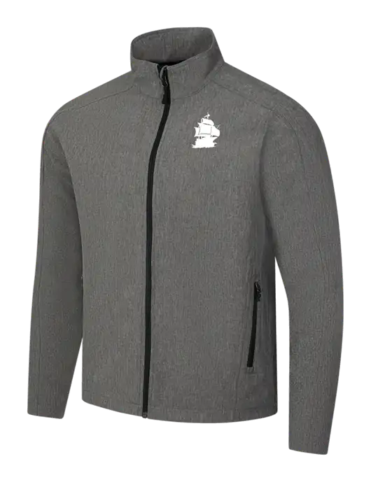 Medium Grey Heather Core Soft Shell Jacket w/Blackbeard Logo