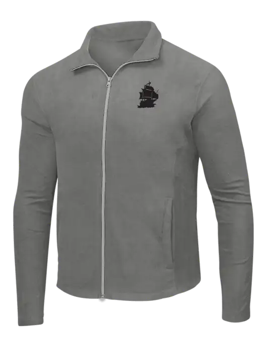 Medium Grey Microfleece Jacket w/Blackbeard Logo