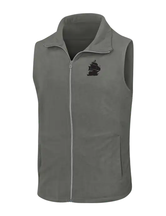 Medium Grey Microfleece Vest w/Blackbeard Logo