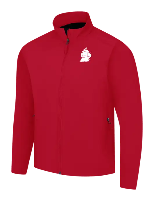 Red Core Soft Shell Jacket w/Blackbeard Logo