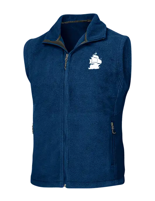 Navy Fleece Vest w/Blackbeard Logo