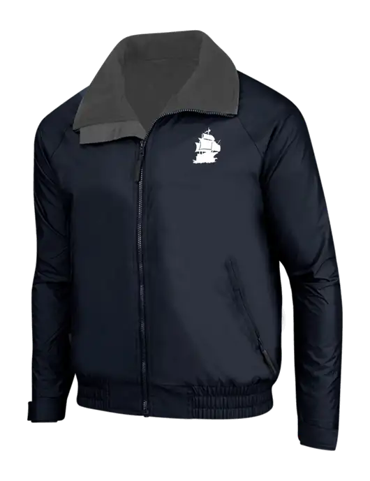 True Navy/Grey Heather Classic Competitor Jacket w/Blackbeard Logo