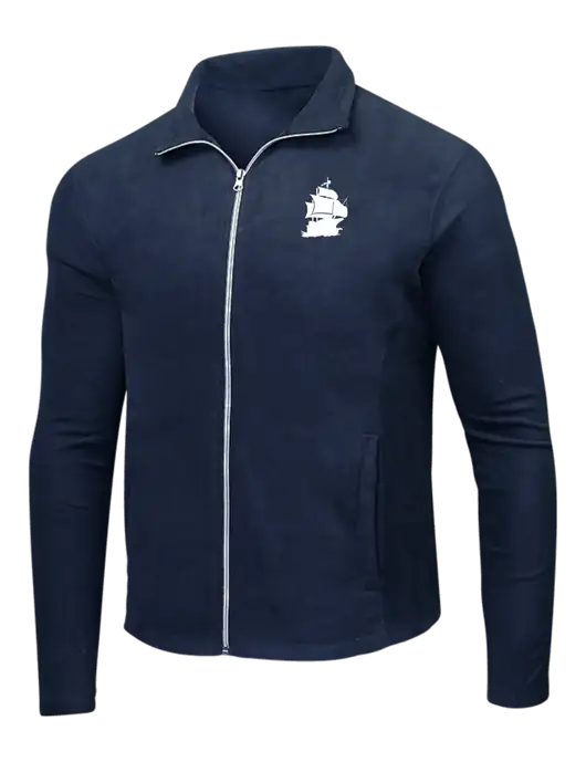 Navy Microfleece Jacket w/Blackbeard Logo
