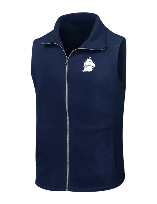 Navy Microfleece Vest w/Blackbeard Logo
