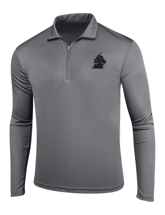 Medium Grey PosiCharge Competitor 1/4 Zip Pullover w/Blackbeard Logo