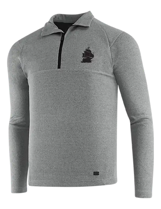 OGIO Petrol Grey Heather Transition 1/4 Zip Pullover w/Blackbeard Logo