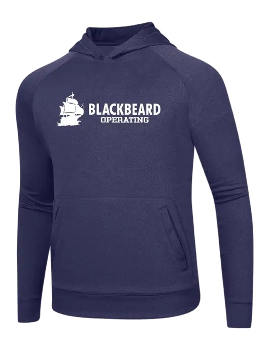 Tech True Navy Fleece Hooded Sweatshirt w/Blackbeard Logo