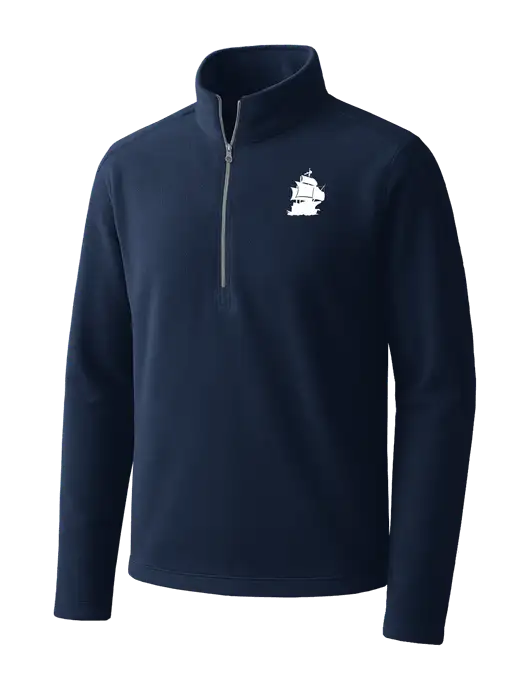 Navy Microfleece 1/2 Zip Pullover w/Blackbeard Logo