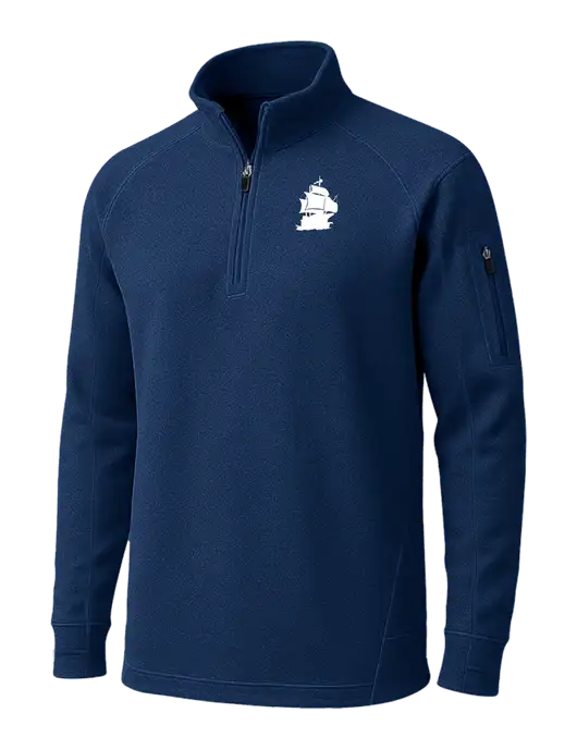 True Navy Tech Fleece 1/4 Zip Pullover w/Blackbeard Logo