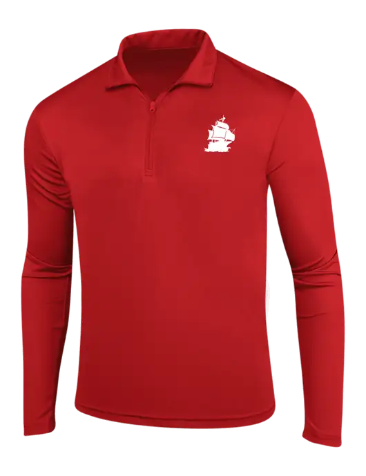 Red PosiCharge Competitor 1/4 Zip Pullover w/Blackbeard Logo