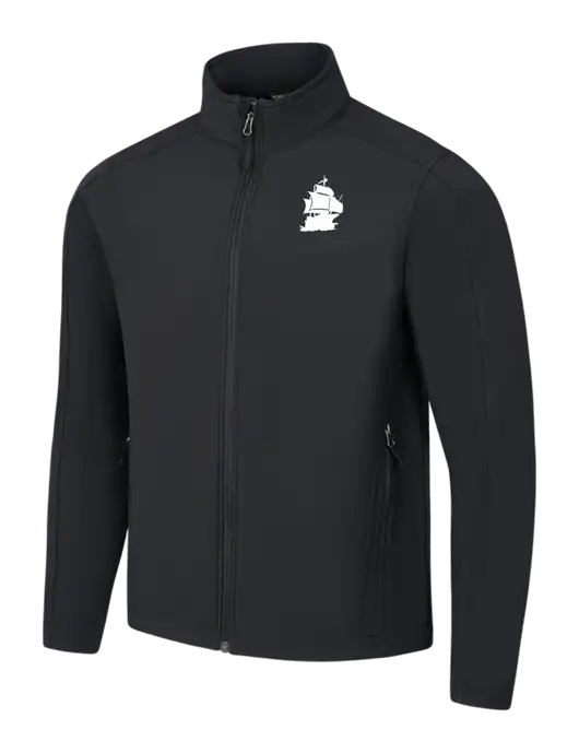 Black Core Soft Shell Jacket w/Blackbeard Logo