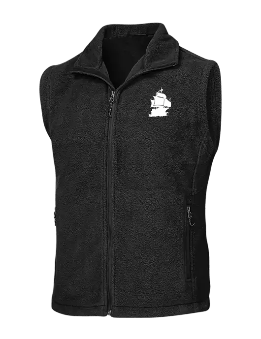 Black Fleece Vest w/Blackbeard Logo