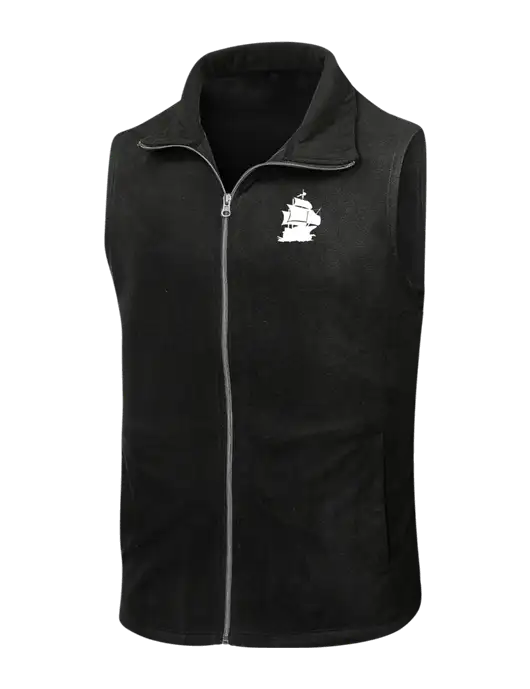 Black Microfleece Vest w/Blackbeard Logo