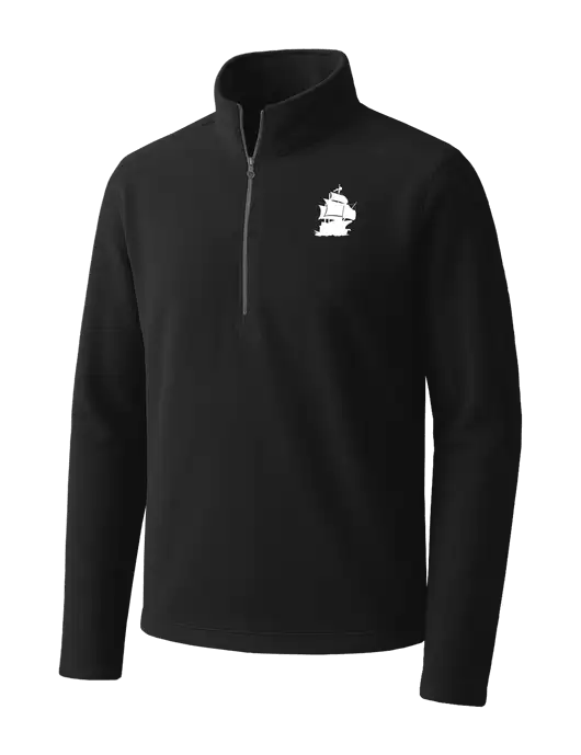 Black Microfleece 1/2 Zip Pullover w/Blackbeard Logo