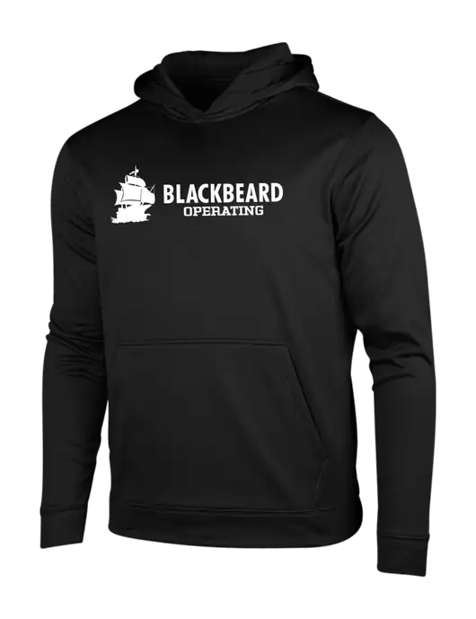 Black Fleece Sport-Wick Hooded Pullover w/Blackbeard Logo
