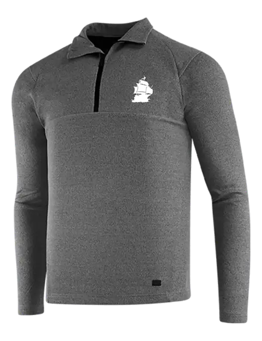 OGIO Dark Grey Heather Transition 1/4 Zip Pullover w/Blackbeard Logo