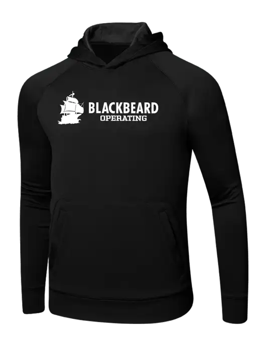 Tech Black Fleece Hooded Sweatshirt w/Blackbeard Logo