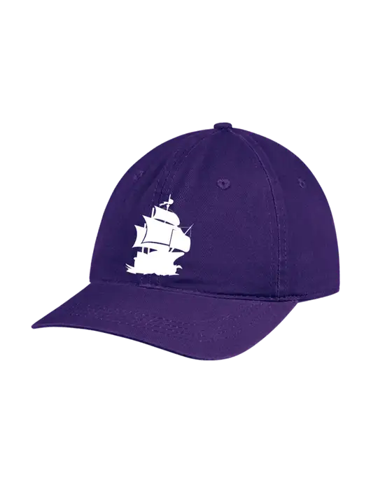 Garment Washed Unstructured Twill Purple Cap w/Blackbeard Logo