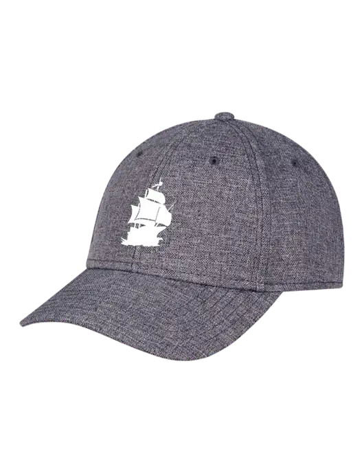 Heather Charcoal Structured Linen Look Cap Hook & Loop w/Blackbeard Logo