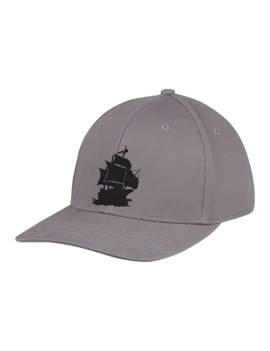 Premium Modern Structured Twill Charcoal Snapback Cap w/Blackbeard Logo