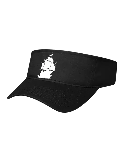 Black Cap Visor w/Blackbeard Logo