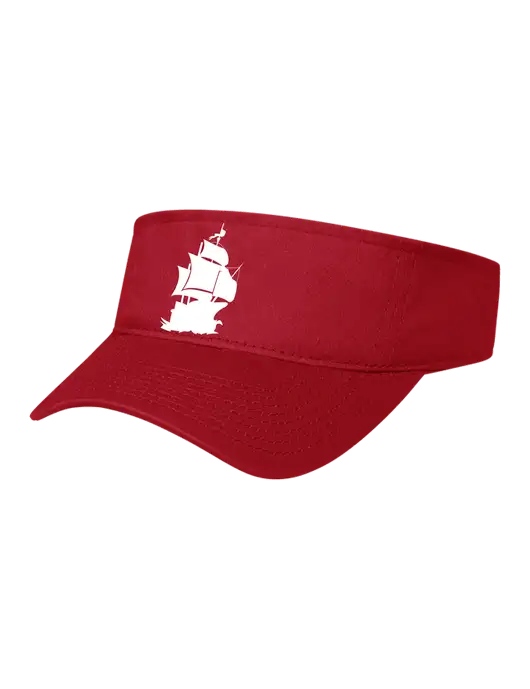 Red Cap Visor w/Blackbeard Logo