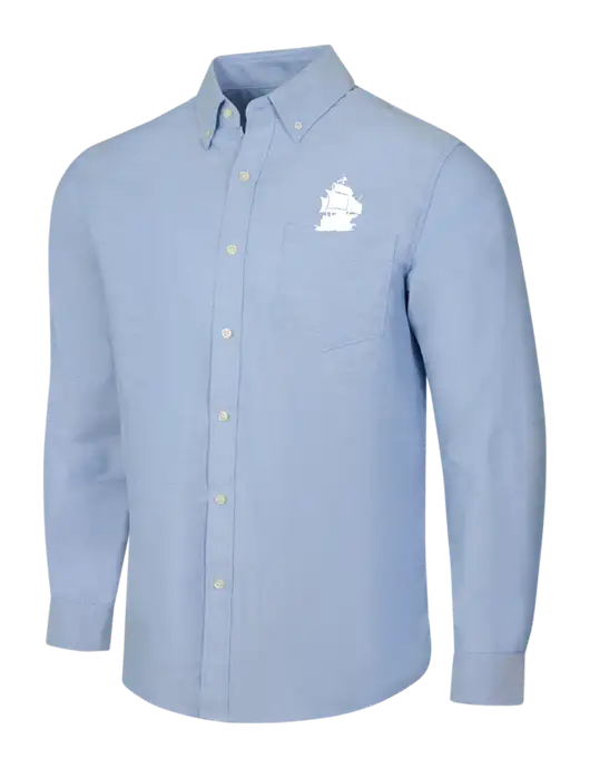 Light Blue SuperPro Oxford Shirt w/Blackbeard Logo