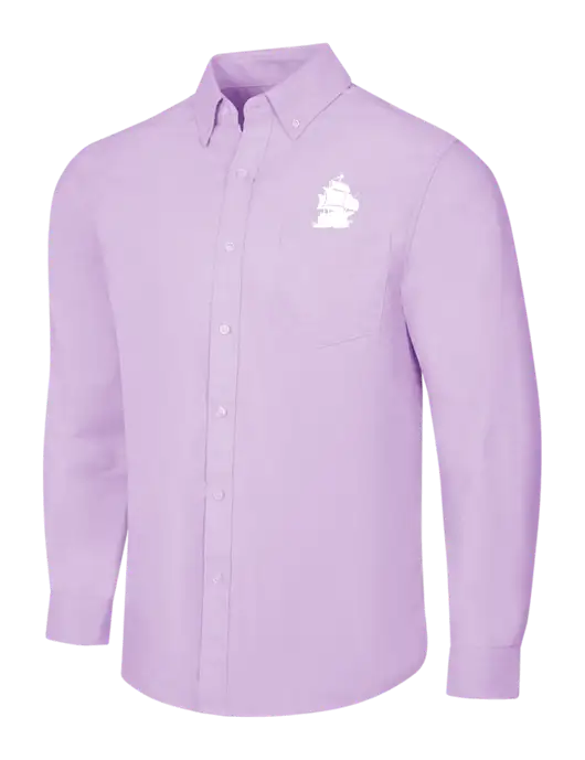 Soft Purple SuperPro Oxford Shirt w/Blackbeard Logo