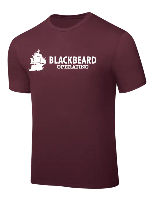 Maroon PosiCharge Competitor Tee w/Blackbeard Logo