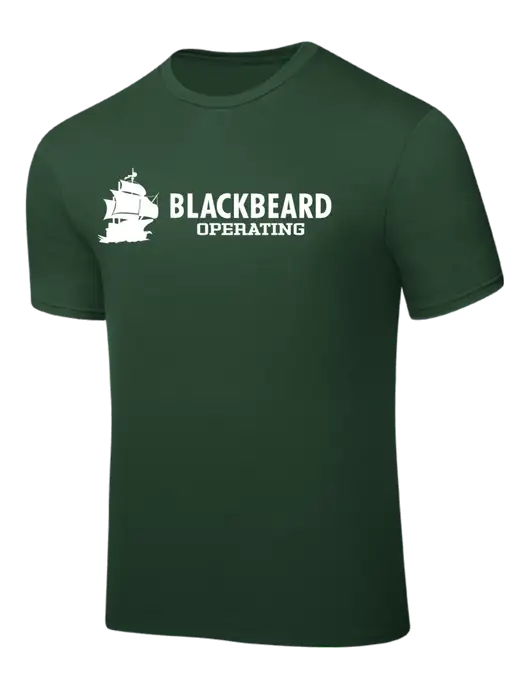 Dark Green PosiCharge Competitor Tee w/Blackbeard Logo