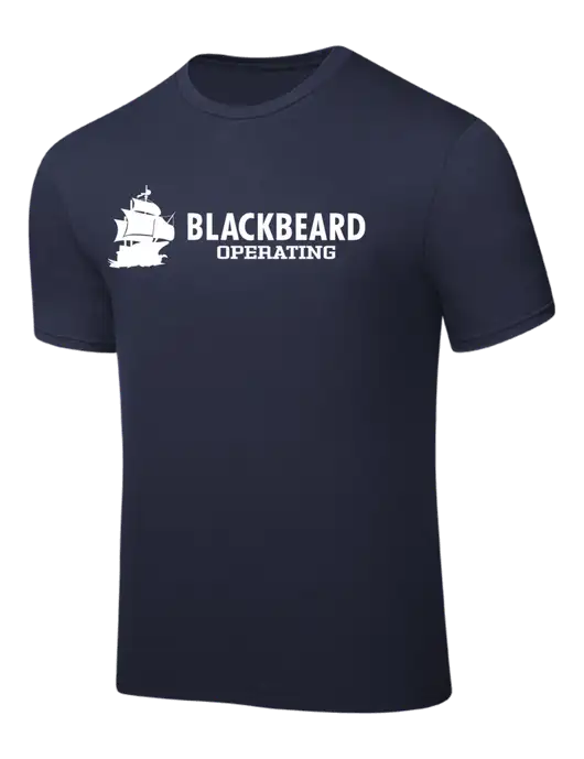 Navy PosiCharge Competitor Tee w/Blackbeard Logo
