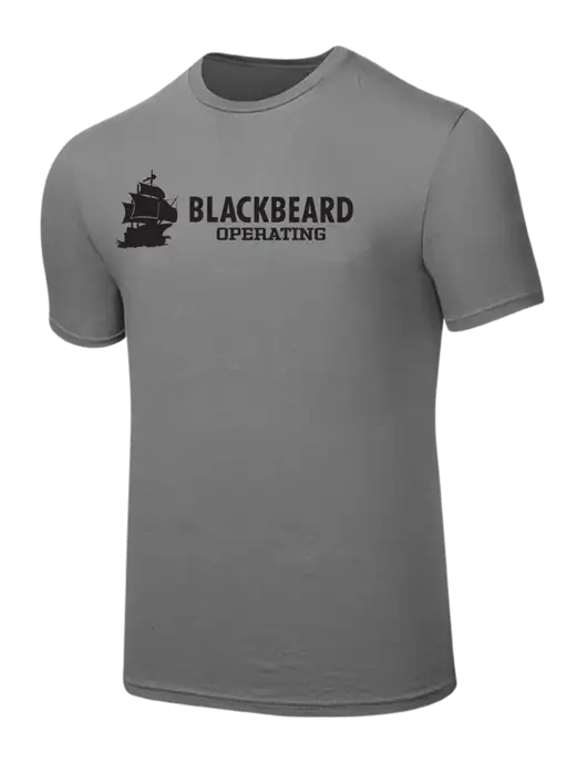 Seriously Soft Medium Grey T-Shirt w/Blackbeard Logo