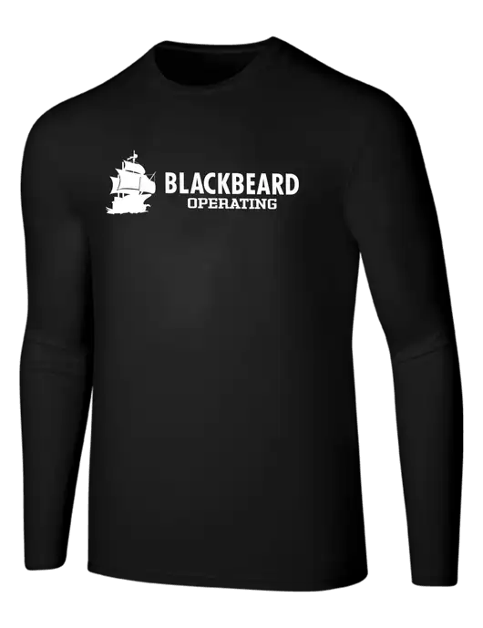 Seriously Soft Black Long Sleeve T-Shirt w/Blackbeard Logo