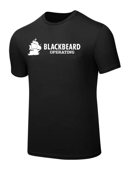 Seriously Soft Black T-Shirt w/Blackbeard Logo